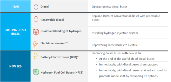 Availabnle technologies to decarbonize bus fleets in New Zealand