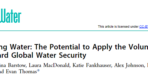 Cover page ACS report on voluntary carbon markets to address water insecurity