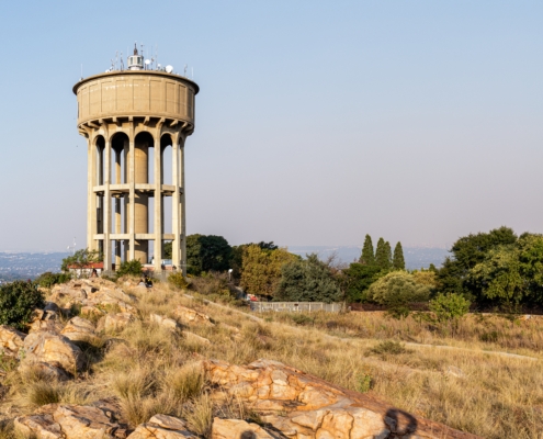 Water tower in Johannesburg, South Africa - public-private partnerships in Africa’s water sector